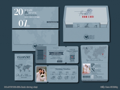 Thiệp Xanh Passport DQ-BTN106-363-XanhDuongNhat Thiệp Xanh Passport DQ-BTN106-363-XanhDuongNhat